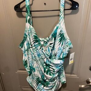 Emerald Bay One Piece Swimsuit SZ 24 Tropical Print